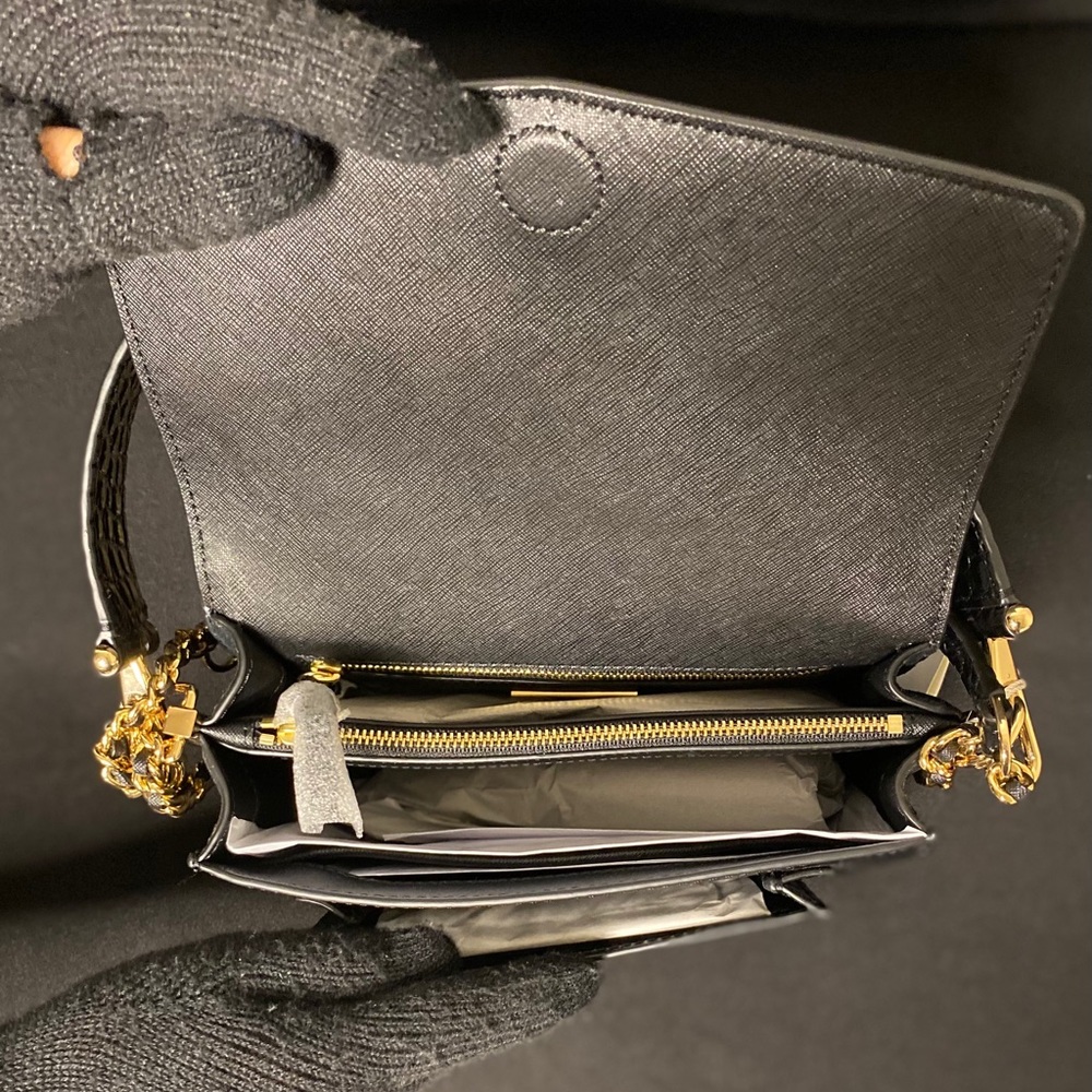 Tory Burch embossed double strap leather bag - Picture 4 of 16